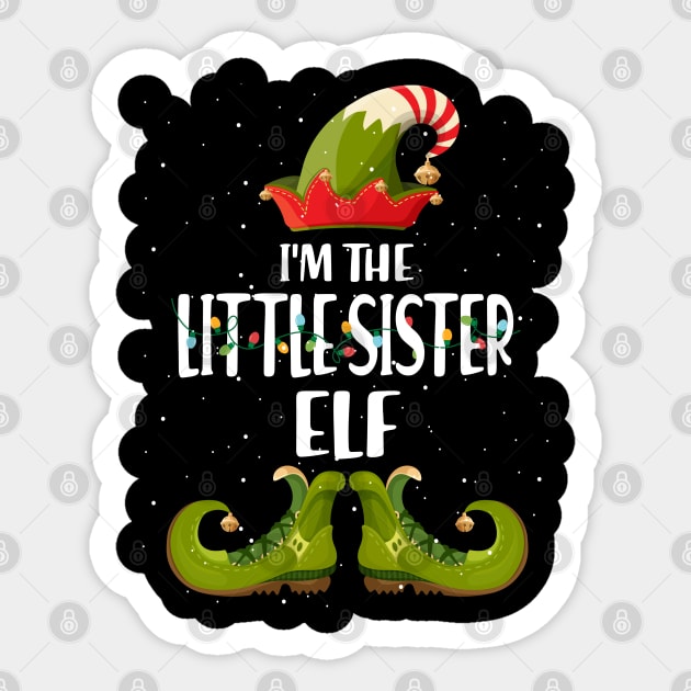 Im The Little Sister Elf Christmas Sticker by intelus